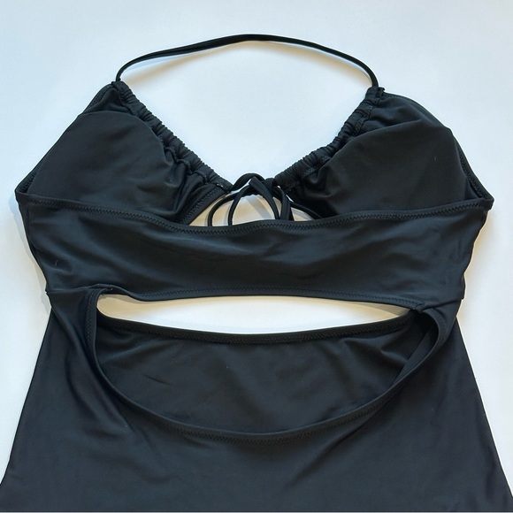 Areie Black Ruched Cut Out One Piece Swimsuit - Picture 6 of 10